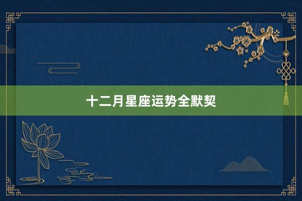 十二月星座运势全默契