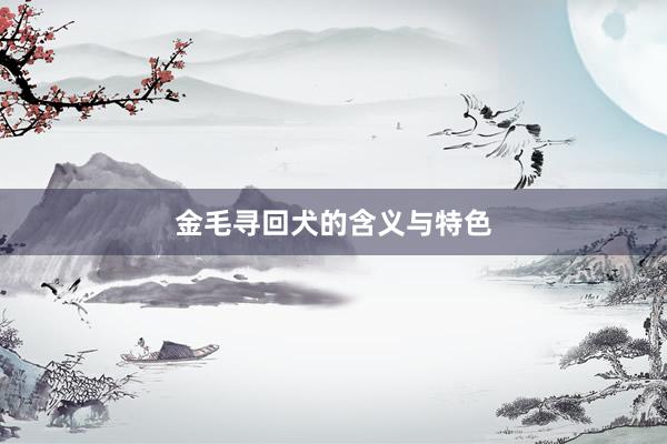 金毛寻回犬的含义与特色